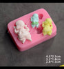 Fondant Mould 3 Sleeping Baby/Babies Shape 3 Cavity - Silicone Fondant Clay Marzipan Mould.