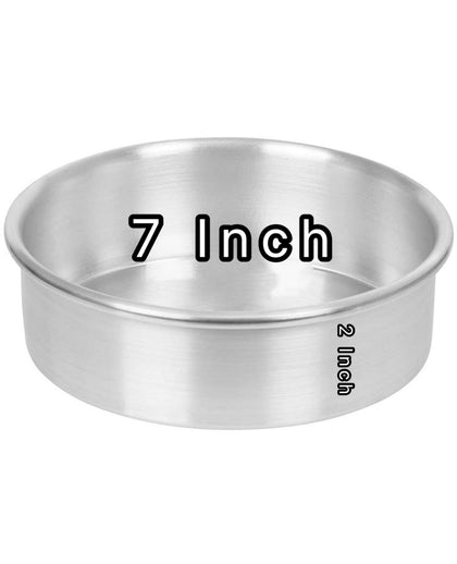 7*2 Inch Round Aluminium Cake Baking Mould Shaped - 1pc