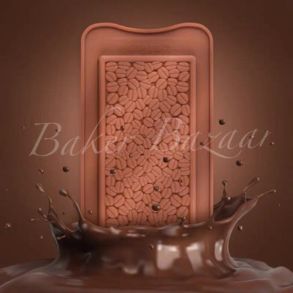 Chocolate Mould Coffee Beans Chocolate Bar Shape Silicone Mould