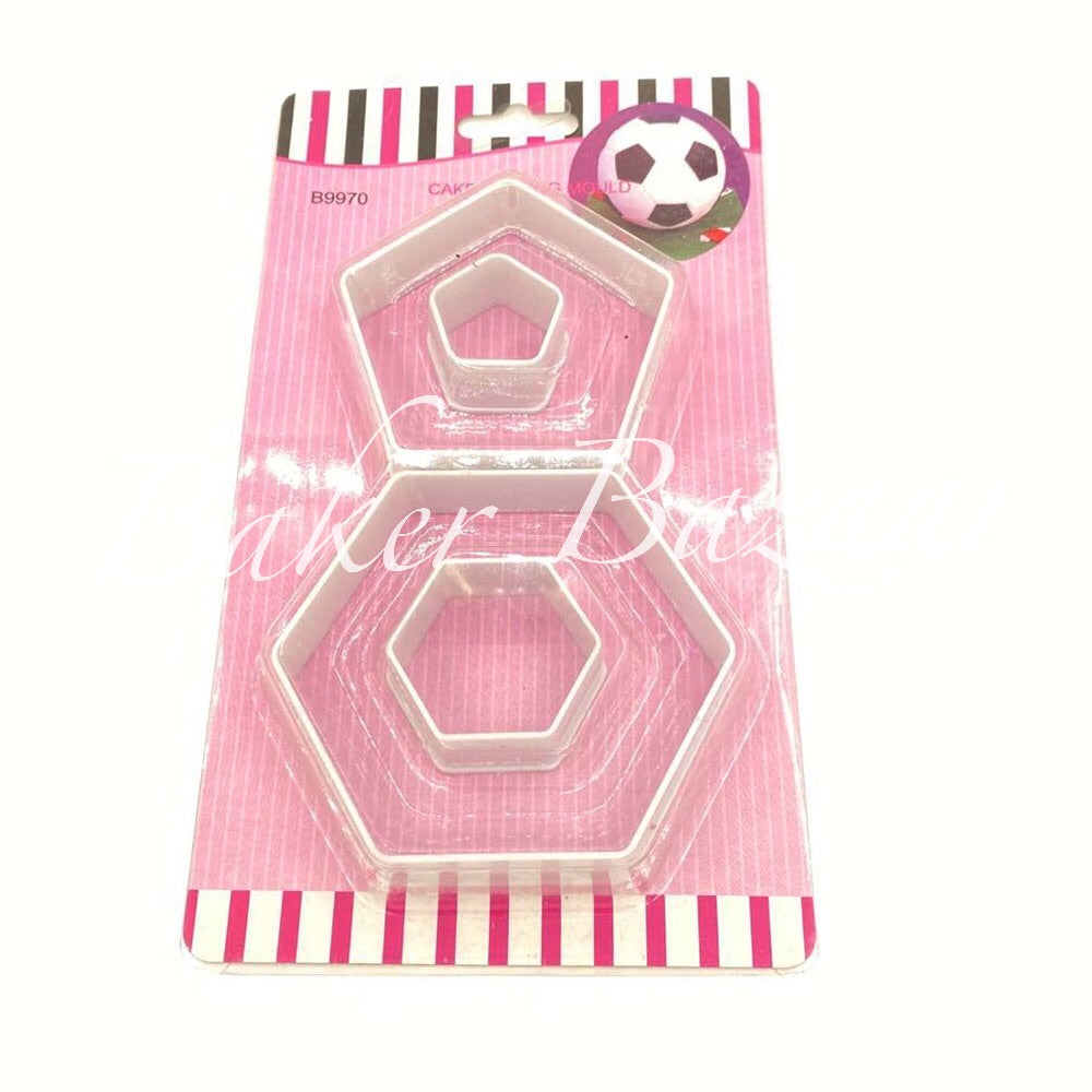 Hexagon Shaped Cutter Football SugarCraft Fondant Cutter Cake