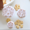 Style 2 Snowflakes Plunger Cutter Set Of 3 Pcs - SugarCraft Fondant Plunger Cutter Cake Decorating DIY Tool.