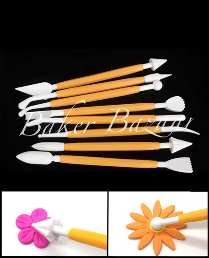 8 Pcs Fondant Modelling Set Or Gum Paste Decorating Tool Kit