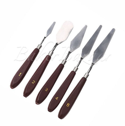 5 in 1, Metal Palette Knife Set of 5 Piece