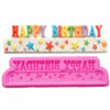 Fondant Mould Decorative Happy Birthday Logo - Silicone Fondant Clay Marzipan Mould.