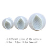 Rose Leaf Plunger Cutter Set Of 3 Pcs - SugarCraft Fondant Plunger Cutter Cake Decorating DIY Tool.