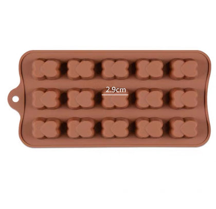 Chocolate Mould Two Joint Hearts Shape 15 Cavity