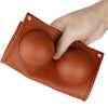 Silicone Mould Half Sphere Half Round Half Circle 6 Cavity Chocolate Fondant Clay Marzipan Mould