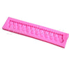 Fondant Mould Fence Shape Rim Lace  - Silicone Fondant Clay Marzipan Mould.