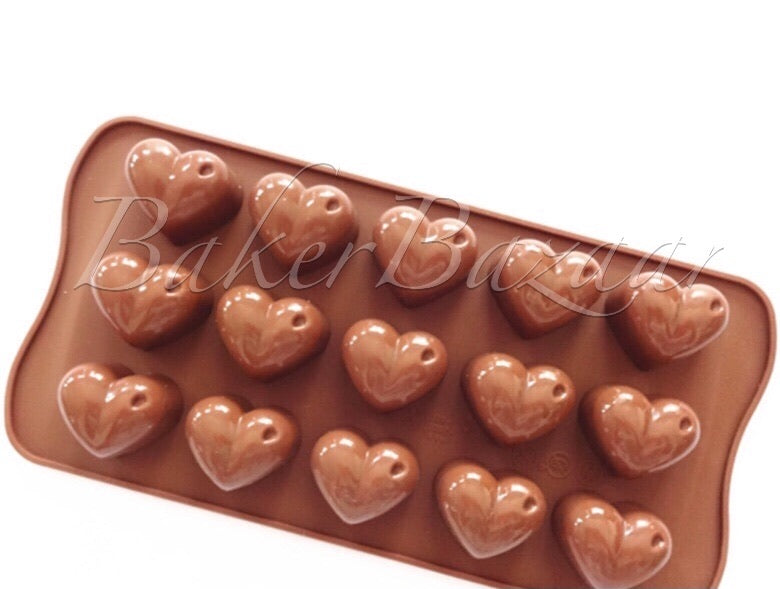 Chocolate Mould WaterDrop Heart Shape Silicone 15 Cavity