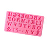 Fondant Mould English Alphabets Bold Font with Punctuations Symbol Shape  - Silicone Fondant Clay Marzipan Mould.