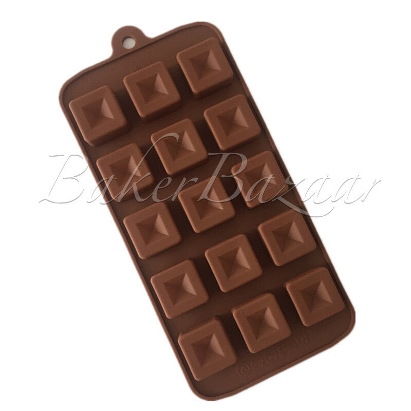 Chocolate Mould Square Gift Box Shape Silicone  15 Cavity