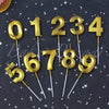Number 7 - Gold Colour Birthday Candle