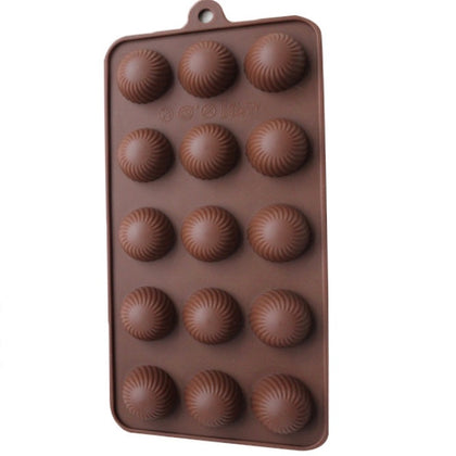 Chocolate Mould SemiCircular Small Swirl Shape 15 Cavity