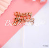 Happy Birthday Plastic Cake Topper - Bronze