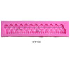 Fondant Mould Fence Shape Rim Lace  - Silicone Fondant Clay Marzipan Mould.