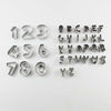 Steel Alphabet & Number Cutter  -Bakeware Mould Biscuit Mould Cookie Mould Set Sugar Arts Fondant Cake Decoration DIY Tool.