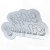 Fondant Mould Happy Birthday Cake Topper Italic Font Style - Silicone Fondant Clay Marzipan Mould.