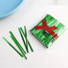 Metallic Twist Ties - Metallic Green Color- 200Pcs in a Pack - 8Cms