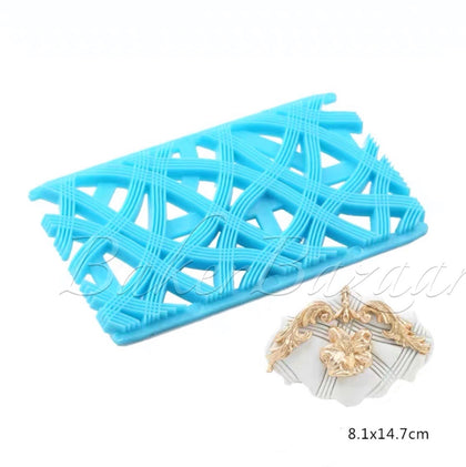 European Style Art Shape Fondant Quilt Mold Embosser Fondant Quilt Biscuit Mold Cookie Cutter For Cupcake Decoration And Cake Decorating DIY Tool.
