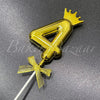 Number 4 Crown Style Plastic Cake Topper - Gold