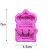 Fondant Mould King & Queen Crown Shape 2 Cavity - Silicone Fondant Clay Marzipan Mould.