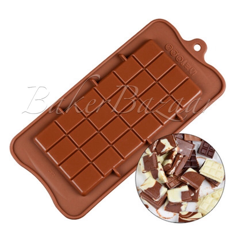 Chocolate Mould Chocolate Block/Bar Shape Silicone  24 Cavity