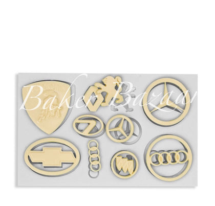 Fondant Mould Luxury Cars Logos Shape- Fondant Clay Marzipan Mould.