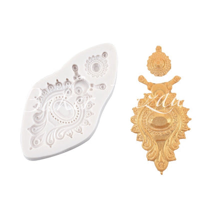 Fondant Mould Earring Shape - Fondant Clay Marzipan Mould.