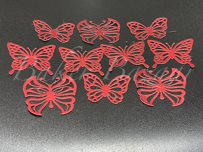 Non Edible Paper Butterfly/ Butterflies Cake Toppers - Maroon