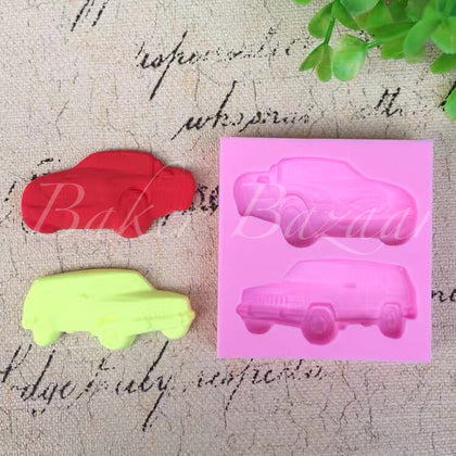 Car Shape - Silicone Fondant Clay Marzipan Mould.