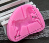 Small Carousel Horse Shape Silicone Fondant Mould 1 Cavity- Fondant Clay Marzipan Mould Cake Decorating DIY Tool.