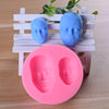 Fondant Mould 2 Cavity 3D Face Mould - Fondant Clay Marzipan Mould.