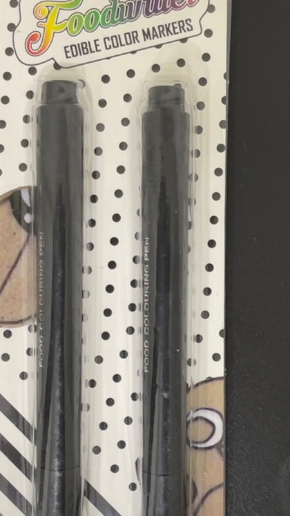 Edible Black Colour Marker Pen Set of 2 Pcs