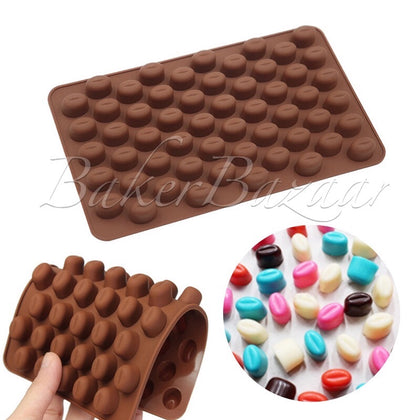 Chocolate Mould Coffee Beans Shape Silicone  55 Cavity