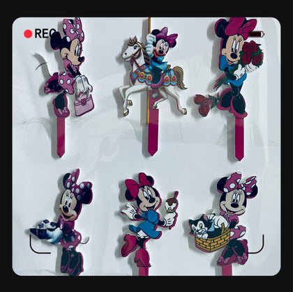 Cartoon Characters Cake Toppers Minnie Mouse 6 Pc